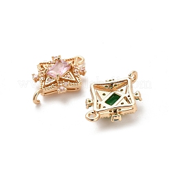 Стеклянный прямоугольный соединительный брелок&nbsp;KK-M314-18KCG