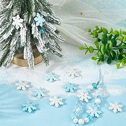 36 шт. двухцветные светящиеся непрозрачные акриловые бусины&nbsp;OACR-SC0002-77