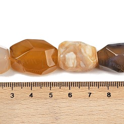 Натуральные бусины из желтого ботсванского агата&nbsp;G-F796-C05-01