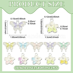 20шт 10 стиля подвески из сплава с эмалью&nbsp;ENAM-YW0008-44