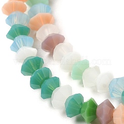 Стеклянные бусины с гальваническим покрытием  EGLA-C007-03