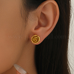 Серьги-гвоздики в виде цветка из латуни&nbsp;IE2637