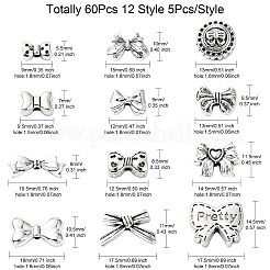 60шт 12 стиля бусины из сплава в тибетском стиле&nbsp;FIND-CJ0002-28A