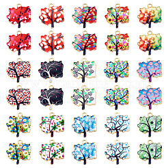 30шт 15 цвета сплава эмалевые подвески ENAM-TA0009-02