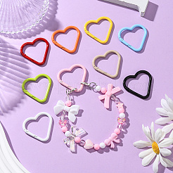 18 шт. 9-цветные окрашенные в духовом шкафу кольца пружинного затвора из сплава FIND-SC0017-36