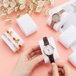 Дисплеи ювелирных изделий подушки браслета ткани ворса&nbsp;LS-BDIS-WH0008-03B