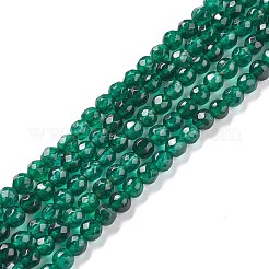 Окрашенная натуральный белый нефрит круглые бусины прядей&nbsp;X-G-E311-4mm-04