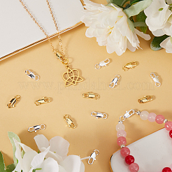 20 шт. 2-х цветные латунные карабины-клешни&nbsp;KK-BBC0013-65