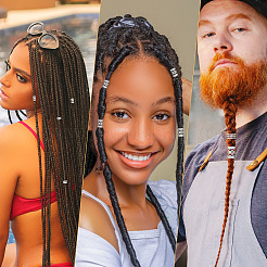 120 шт. 4 стиля железные дреды бусины украшение для волос&nbsp;FIND-TA0005-09S