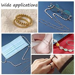 Гладкие круглые бусины из нержавеющей стали 304 STAS-UN0006-91P