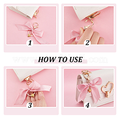 6 шт. 6-х цветный полиэстеровый бант-подвеска KEYC-AR00003