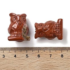 Резные фигурки из натуральной красной яшмы DJEW-L023-G17