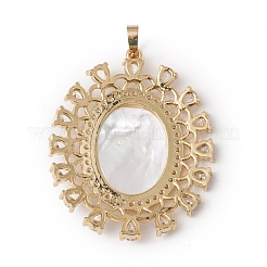 Экологически чистая подвеска из латуни с микропаве из кубического циркония&nbsp;KK-F835-01G