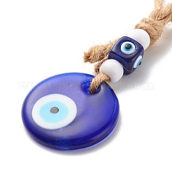 Кулон лэмпворк ручной работы от сглаза HJEW-JM00702