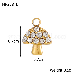 Подвески из нержавеющей стали 304 с кубическим цирконием STAS-OY004-03G