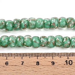 Светящиеся стеклянные бусины ручной работы из золотой фольги FOIL-N029-02A-06