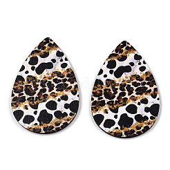 Большие подвески из липы с односторонним принтом WOOD-TAC0021-08A