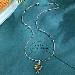 Ожерелья из сплава с подвесками в виде пасхального креста&nbsp;FS-WG0ACD3-01