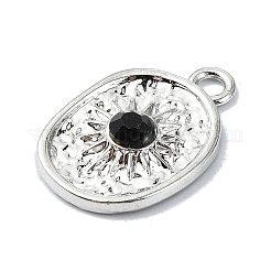 Подвески из сплава с черными стразами&nbsp;PALLOY-S188-09P-02