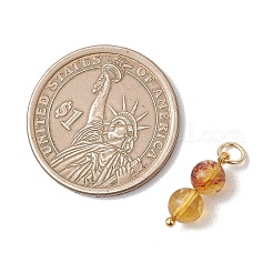 Круглые подвески из натурального янтаря&nbsp;PALLOY-JF04990