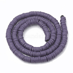 Плоские круглые бусинки распорки ручной полимерной глины&nbsp;CLAY-R067-3.0mm-04