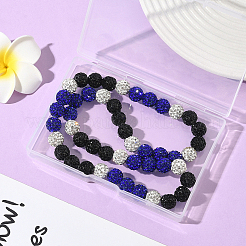 1 шт. ожерелье из круглых бусин из полимерной глины со стразами&nbsp;NJEW-SP0001-14K