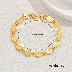 Элегантные латунные браслеты с узором из монет для женщин&nbsp;XU8687