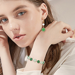 100 шт. Искусственные нефритовые стеклянные бусины&nbsp;GLAA-HS0001-10A