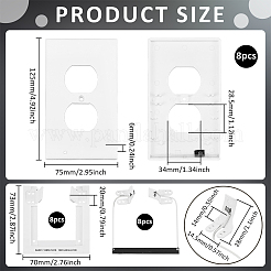 8 комплект накладок на розетки из АБС-пластика&nbsp;DIY-WA0001-01