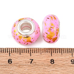 Европейские бусины-рондель из непрозрачной смолы&nbsp;RESI-Z046-01I