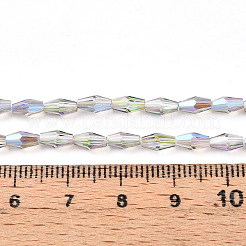 Прозрачные стеклянные бусины гальваническим пряди GLAA-K064-05A-01F