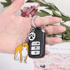 Wewaysmile собака брелок для ключей автомобильный брелок для ключей брелок для питомца милый брелок для ключей с собакой портативный металлический брелок подарок для любителя домашних животных день рождения щенок тематические вечеринки принадлежности (собака акита) JX804A