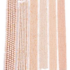 Гальванизировать непрозрачные сплошной цвет стеклянные бусы пряди&nbsp;LS-EGLA-A044-P3mm-L05