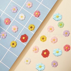 Flatback волос и аксессуары костюма украшения смола цветок ромашки кабошоны CRES-SC0001-08