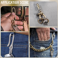 9 шт. 9 стиля застежки-скобы из сплава и латуни с D-образным кольцом KK-SC0006-36