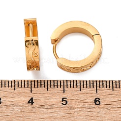 Серьги-кольца из нержавеющей стали 304 с эффектом полировки EJEW-M001-17G