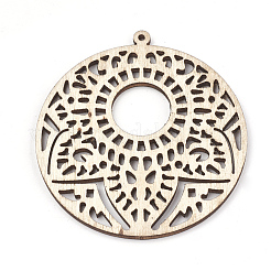 Неокрашенные деревянные большие подвески X-WOOD-T008-42