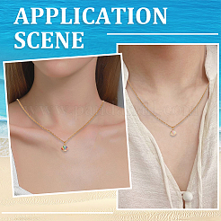 16шт 2 цвета латунные эмалевые подвески KK-BBC0018-35