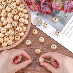 120 шт. необработанные бусины из натурального дерева WOOD-GF0002-21A