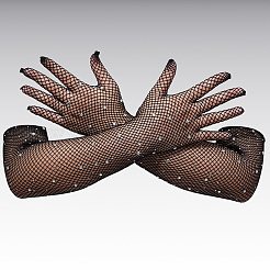 Длинные перчатки из полиэфирной сетки&nbsp;AJEW-WH20020-003B