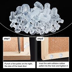 150 шт. 5-х стильная синтетическая резиновая накладка на бампер для шкафа DJEW-GF0001-52