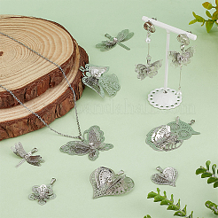 18 шт. 9 стиля латунных подвесок со стразами FIND-PH0020-70