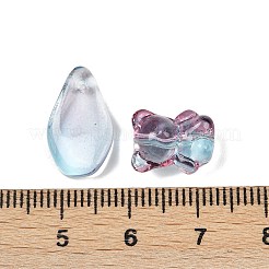 Прозрачные стеклянные бусины градиентного цвета&nbsp;GLAA-B026-01M