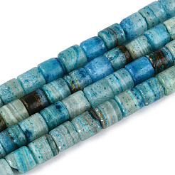 Нити бусин из окрашенного натурального афганского нефрита G-T141-93A