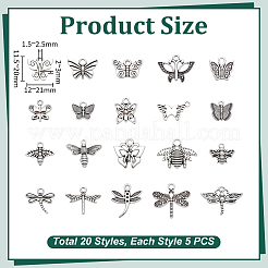 100шт 20 стиля подвески из сплава в тибетском стиле&nbsp;FIND-UN0010-15
