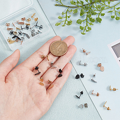 32 шт. 16 шт. фурнитура для сережек-гвоздиков из нержавеющей стали 304 STAS-MA0001-08