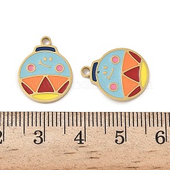 Рождественские эмалевые подвески из нержавеющей стали 304 STAS-Z093-08S-G