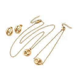 Овальные подвески&nbsp;SJEW-P008-02G