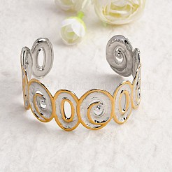 Кованые браслеты-манжеты из нержавеющей стали 304 для женщин&nbsp;LS-BJEW-P371-01A