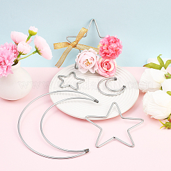 20 шт. 4 стиля железного кольца для самодельной плетеной сети/паутины с перьями&nbsp;IFIN-SP0001-52